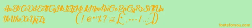 ChampionShipmate Font – Orange Fonts on Green Background