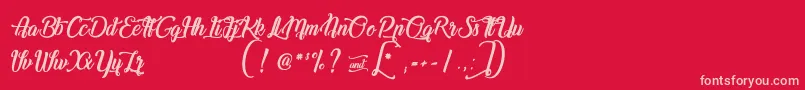 ChampionShipmate Font – Pink Fonts on Red Background