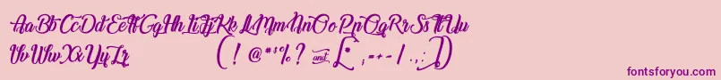 ChampionShipmate Font – Purple Fonts on Pink Background