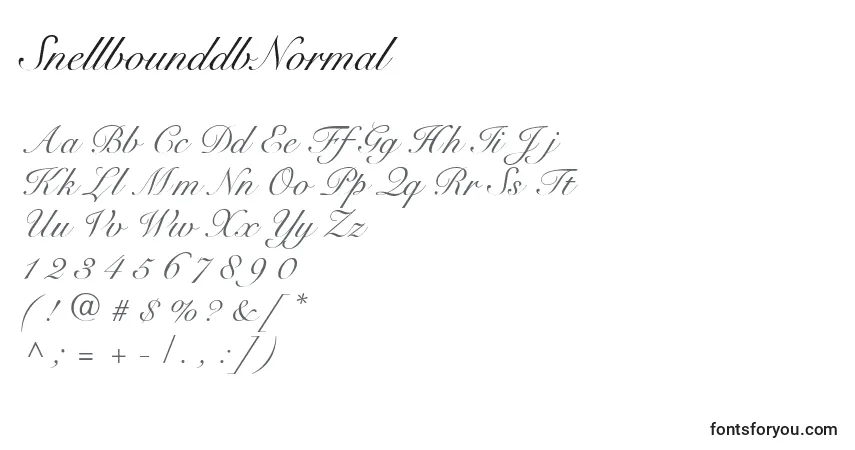 Schriftart SnellbounddbNormal – Alphabet, Zahlen, spezielle Symbole