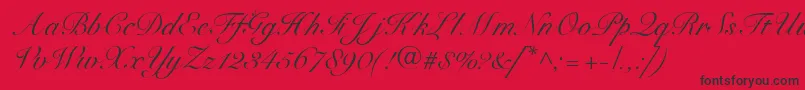 SnellbounddbNormal Font – Black Fonts on Red Background