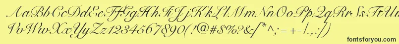 SnellbounddbNormal Font – Black Fonts on Yellow Background