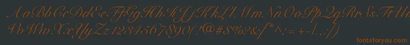 SnellbounddbNormal-fontti – ruskeat fontit mustalla taustalla