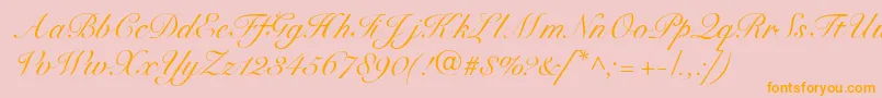 SnellbounddbNormal Font – Orange Fonts on Pink Background