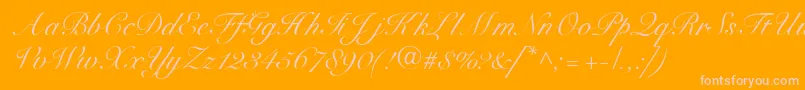 SnellbounddbNormal Font – Pink Fonts on Orange Background
