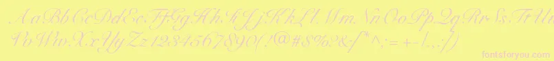 SnellbounddbNormal Font – Pink Fonts on Yellow Background