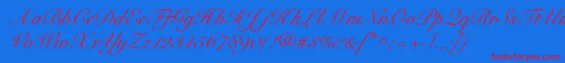 SnellbounddbNormal Font – Red Fonts on Blue Background