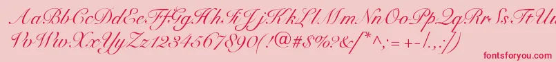 フォントSnellbounddbNormal – ピンクの背景に赤い文字