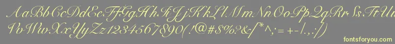 SnellbounddbNormal Font – Yellow Fonts on Gray Background