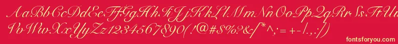 SnellbounddbNormal Font – Yellow Fonts on Red Background