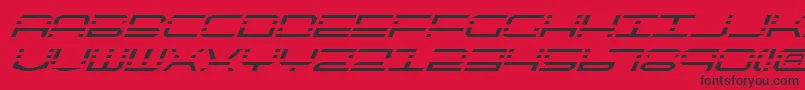Qqv2i-Schriftart – Schwarze Schriften auf rotem Hintergrund