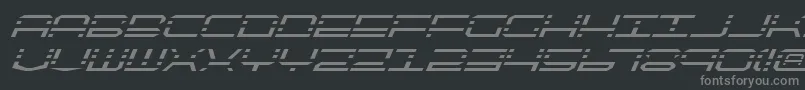 Qqv2i-fontti – harmaat kirjasimet mustalla taustalla