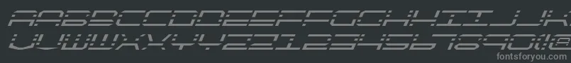 フォントQqv2i – 黒い背景に灰色の文字