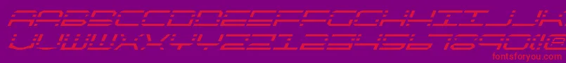 Fonte Qqv2i – fontes vermelhas em um fundo violeta