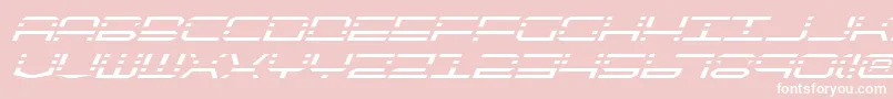 Qqv2i-Schriftart – Weiße Schriften auf rosa Hintergrund