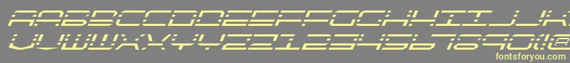 Czcionka Qqv2i – żółte czcionki na szarym tle