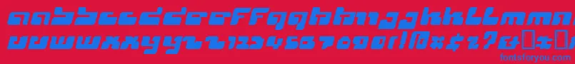 Cyclops Font – Blue Fonts on Red Background