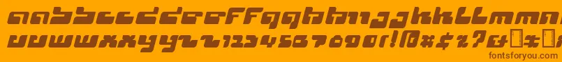 Cyclops-fontti – ruskeat fontit oranssilla taustalla