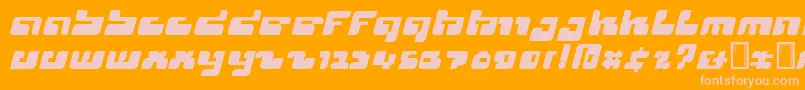 Cyclops Font – Pink Fonts on Orange Background
