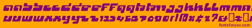 Cyclops Font – Purple Fonts on Orange Background
