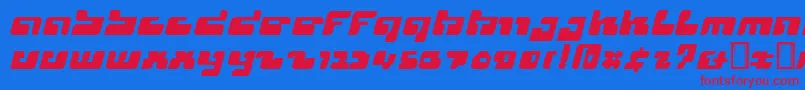 Cyclops Font – Red Fonts on Blue Background