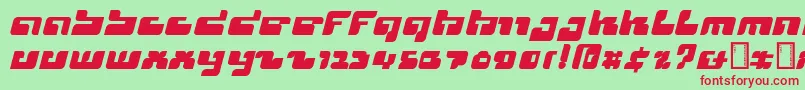 Cyclops Font – Red Fonts on Green Background