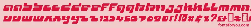Fonte Cyclops – fontes vermelhas em um fundo rosa