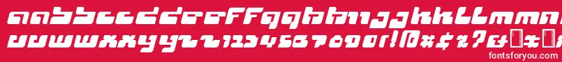 Cyclops Font – White Fonts on Red Background