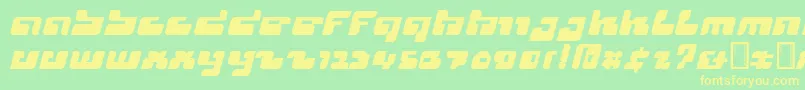 Cyclops Font – Yellow Fonts on Green Background