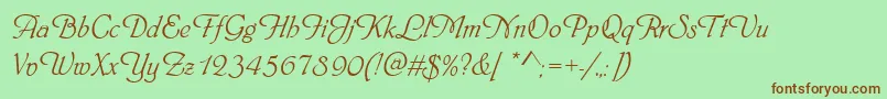 PhiladelphiaRegular Font – Brown Fonts on Green Background