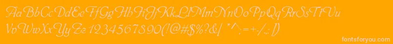 PhiladelphiaRegular Font – Pink Fonts on Orange Background