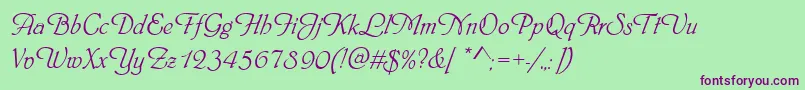 PhiladelphiaRegular Font – Purple Fonts on Green Background