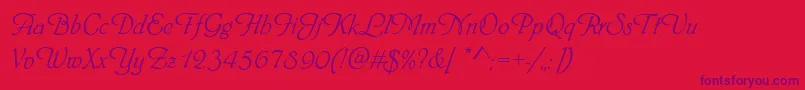 PhiladelphiaRegular Font – Purple Fonts on Red Background