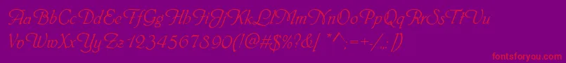 PhiladelphiaRegular Font – Red Fonts on Purple Background