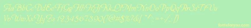 PhiladelphiaRegular Font – Yellow Fonts on Green Background