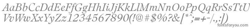 Czcionka LeamingtonserialLightItalic – szare czcionki