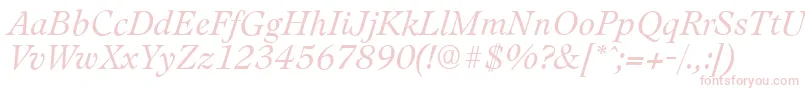 LeamingtonserialLightItalic Font – Pink Fonts on White Background