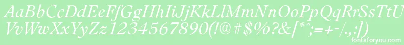 LeamingtonserialLightItalic Font – White Fonts on Green Background