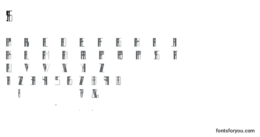 Schriftart Soroban – Alphabet, Zahlen, spezielle Symbole