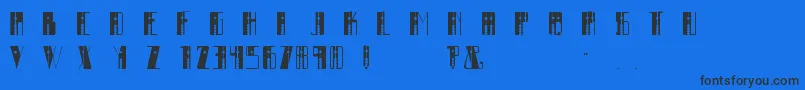フォントSoroban – 黒い文字の青い背景