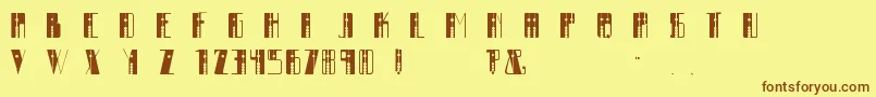 Soroban Font – Brown Fonts on Yellow Background