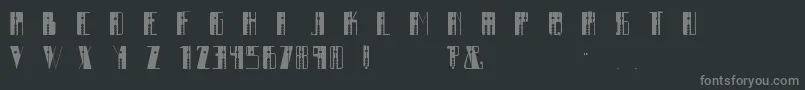 フォントSoroban – 黒い背景に灰色の文字