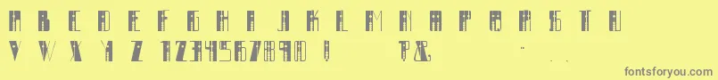 Soroban Font – Gray Fonts on Yellow Background