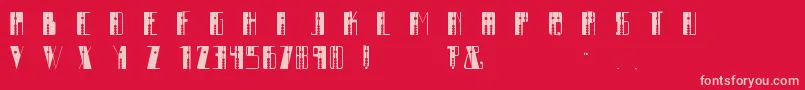 Fonte Soroban – fontes rosa em um fundo vermelho