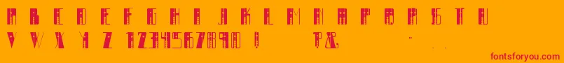 Soroban Font – Red Fonts on Orange Background