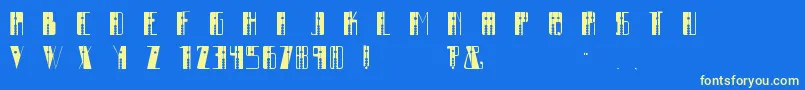 Soroban Font – Yellow Fonts on Blue Background