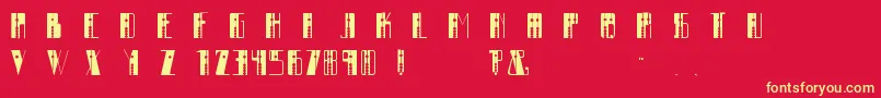 Soroban Font – Yellow Fonts on Red Background