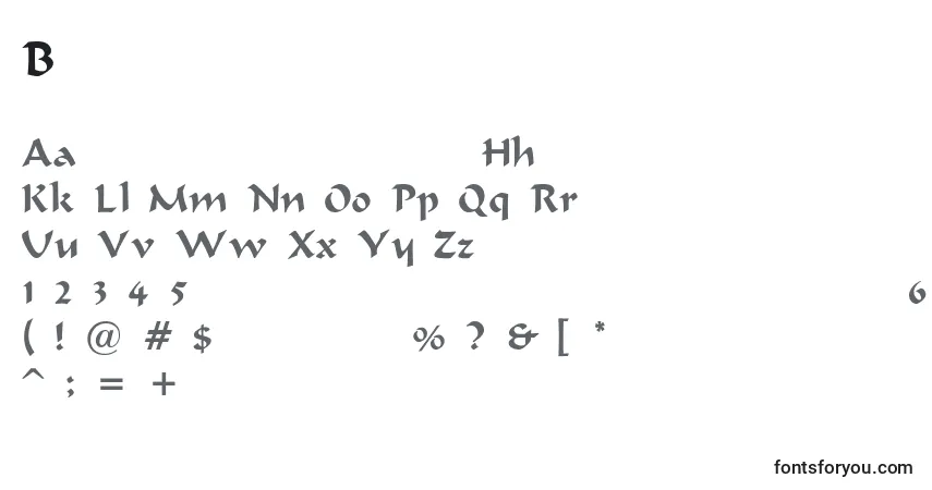 Шрифт BodaciousNormal – алфавит, цифры, специальные символы