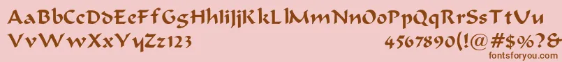 BodaciousNormal Font – Brown Fonts on Pink Background