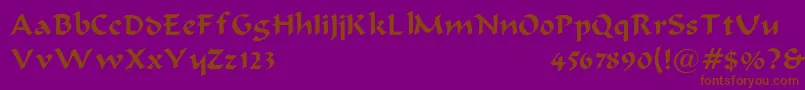 BodaciousNormal Font – Brown Fonts on Purple Background